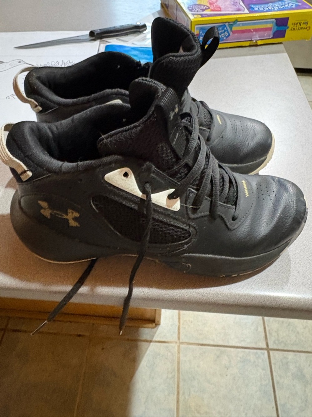 Under Armour Black Lace-Up Athletic Sneakers